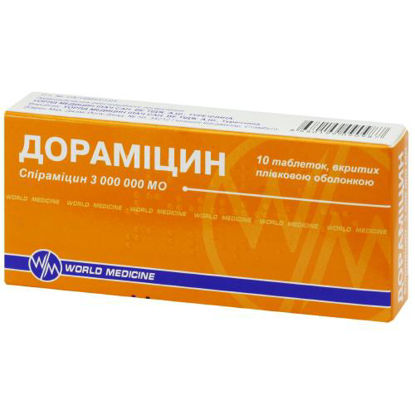 Світлина Дораміцин таблетки 3000000 МО №10